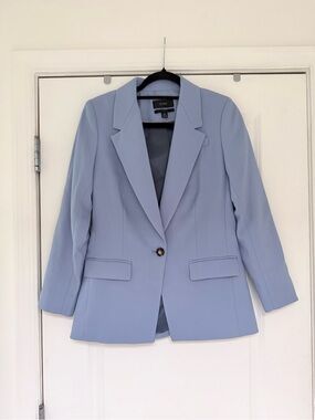 J Crew Willa Blazer Single Button | Italian City Wool in Dark Seaside Sz 00 EUC